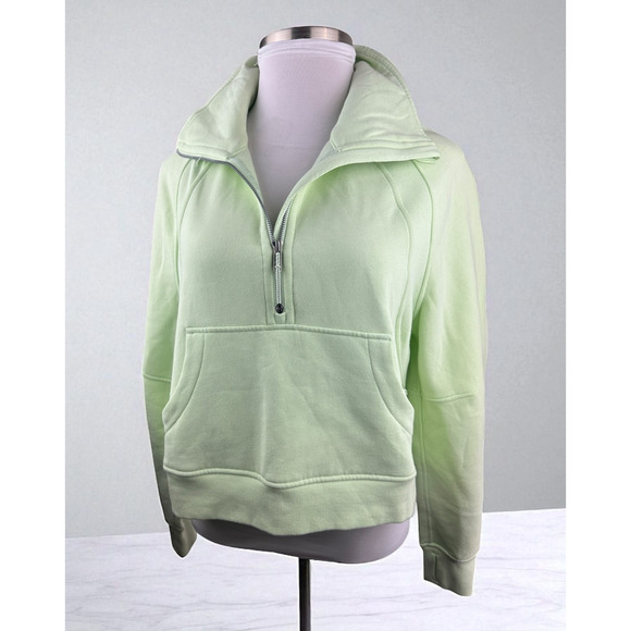 Lululemon Scuba Oversized Half Zip Hoodie Funnel Neck Green Women's Size M/L - Picture 2 of 13
